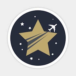 Aircraft Crossing The Stars Design Magnet